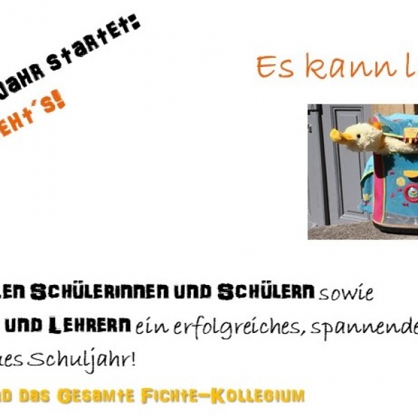 Ablauf des ersten Schultages im Schuljahr 2020/2021 (14.09.2020)